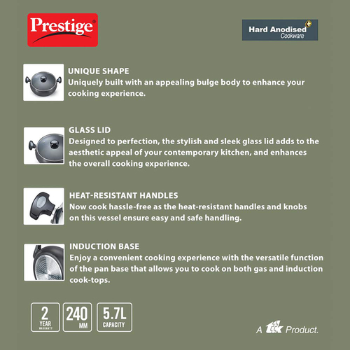 Prestige Hard Anodised Plus Sauce Pan - Image 4